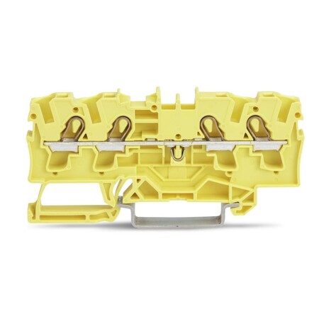 Wago 4 COND THRU TERMINAL BLOCKS, 20-10 AWG SUITABLE FOR EX II, YELLOW 2004-1406